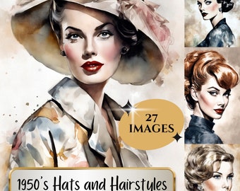 1950s Fashion Images, Fashion Scrapbook, Fashion Ephemera, Fashion Junk Journal, Fashion Clip Art, Fashion Graphics (Digital Download)