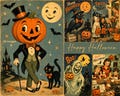 Vintage Halloween Images, Halloween Illustrations, Happy Halloween (Digital Download)