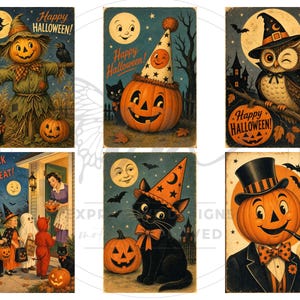 Vintage Halloween Images, Halloween Illustrations, Happy Halloween (Digital Download) image 6
