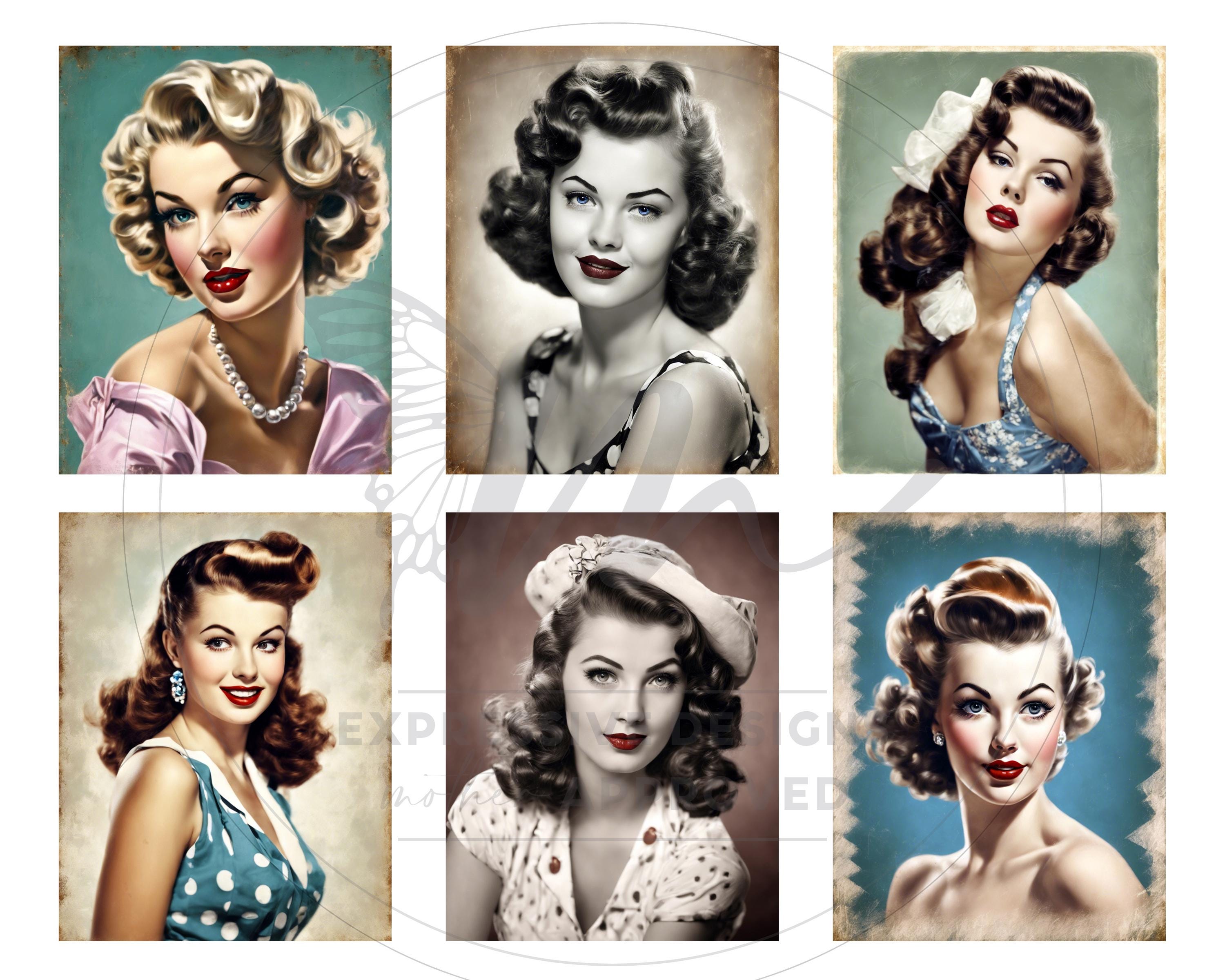 Pin up Girls Junk Journal Images, Pin up Girls Images, Pin up Girls ...