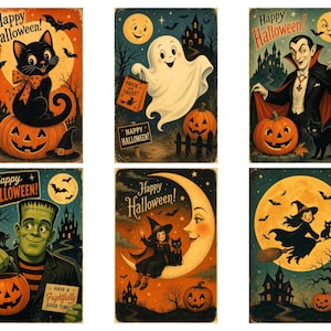 Vintage Halloween Images, Halloween Illustrations, Happy Halloween (Digital Download) image 3