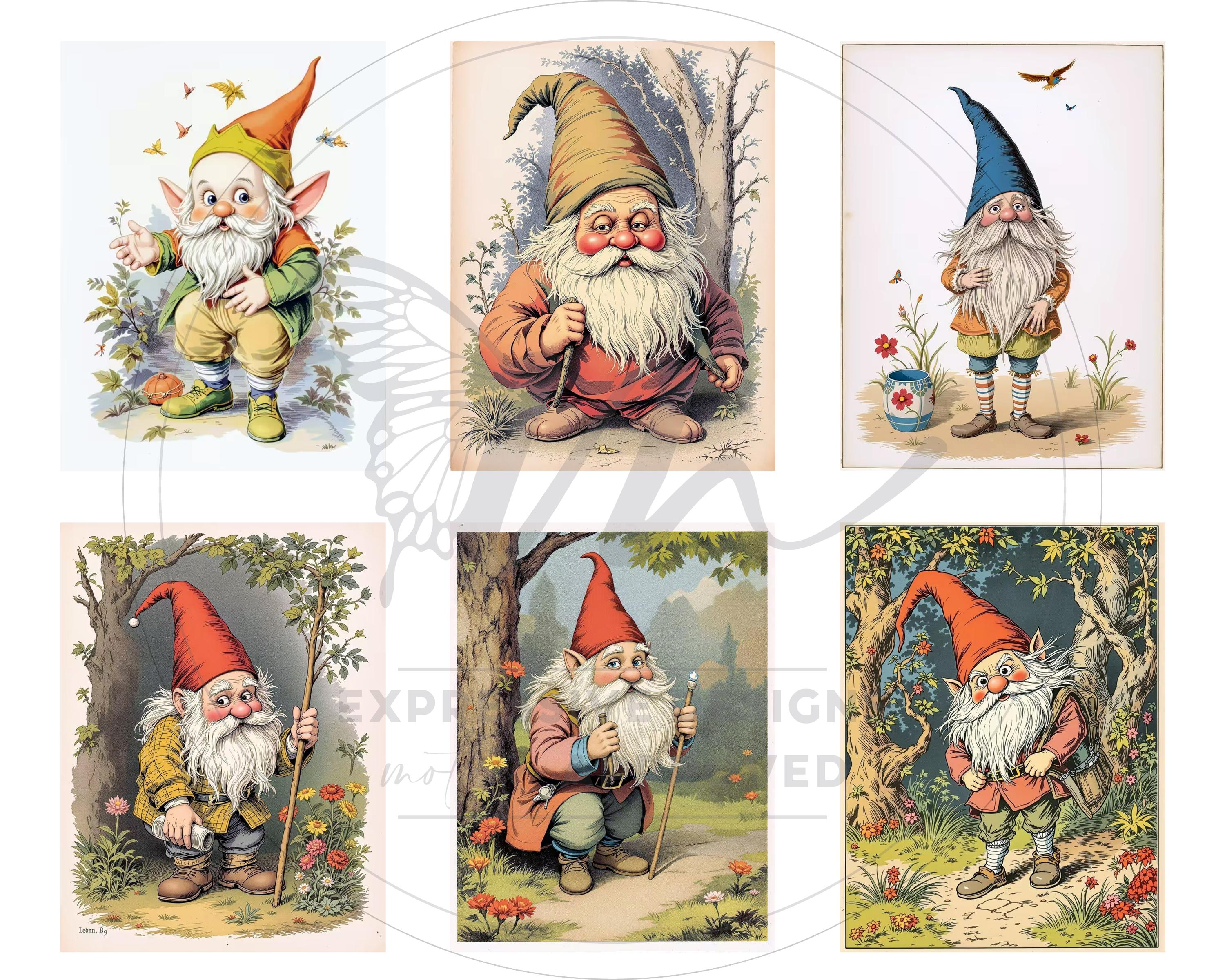 Vintage Storybook Gnomes Images, Scrapbook Ephemera (digital Download ...