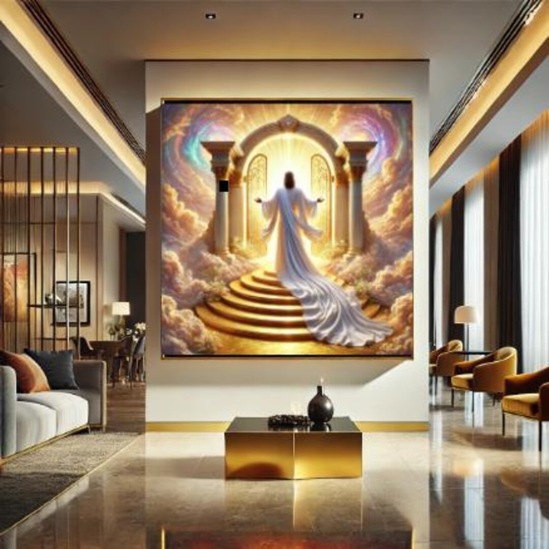Glorious Jesus Ascending to Heaven | Christian Religious Wall Art ...