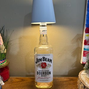 Jim Beam Liquor Bottle with Rechargeable Lamp Shade