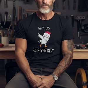Lustiges Huhn-T-Stück Geschenkidee für Landwirt, vergnügtes kämpfendes Macho-Hahn-T-Shirt, Hahn-kämpfendes T-Shirt, einzigartiges Gag-Geschenk Huhn-T-Shirt