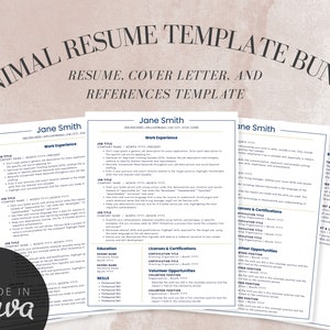 Complete Resume Navy and Gold Cover Letter Canva Template Job Application Tracker Excel Google Sheets Template Career Transition Bundle