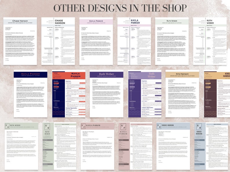 Resume & Cover Letter Template Bundle With Job Application Tracker ...
