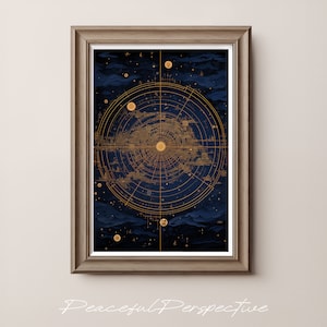 Gráfico de galaxia lejana Impresión digital, Descarga instantánea Mapa de las estrellas, Espacio sin fin descargable, Regalo de pareja, Galaxy Eternal Romance