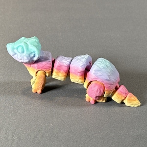 Baby Ferret Figurine: Articulated Small 3D Filament Printed Ferret with a Smiling Face | Perfect Cute and Playful Desk Companion