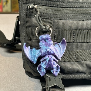 Bat Keychain | Hanging bat keychain or backpack charm | Halloween Accessory