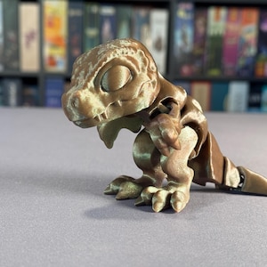 T-Rex Dinosaur Articulated Figure | Cute Prehistoric Desk Decor | Dino Fidget Toy
