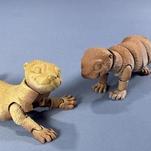 River Otter Figurine: Realistic Articulated 3D Filament Printed Otter | Whimsical Pet Otter Decor for Home or Office