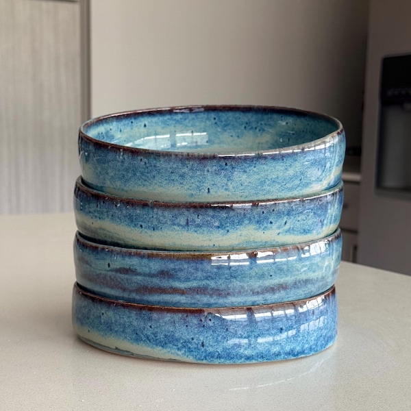 Handmade Ceramic Pasta Bowl/Shallow Bowl