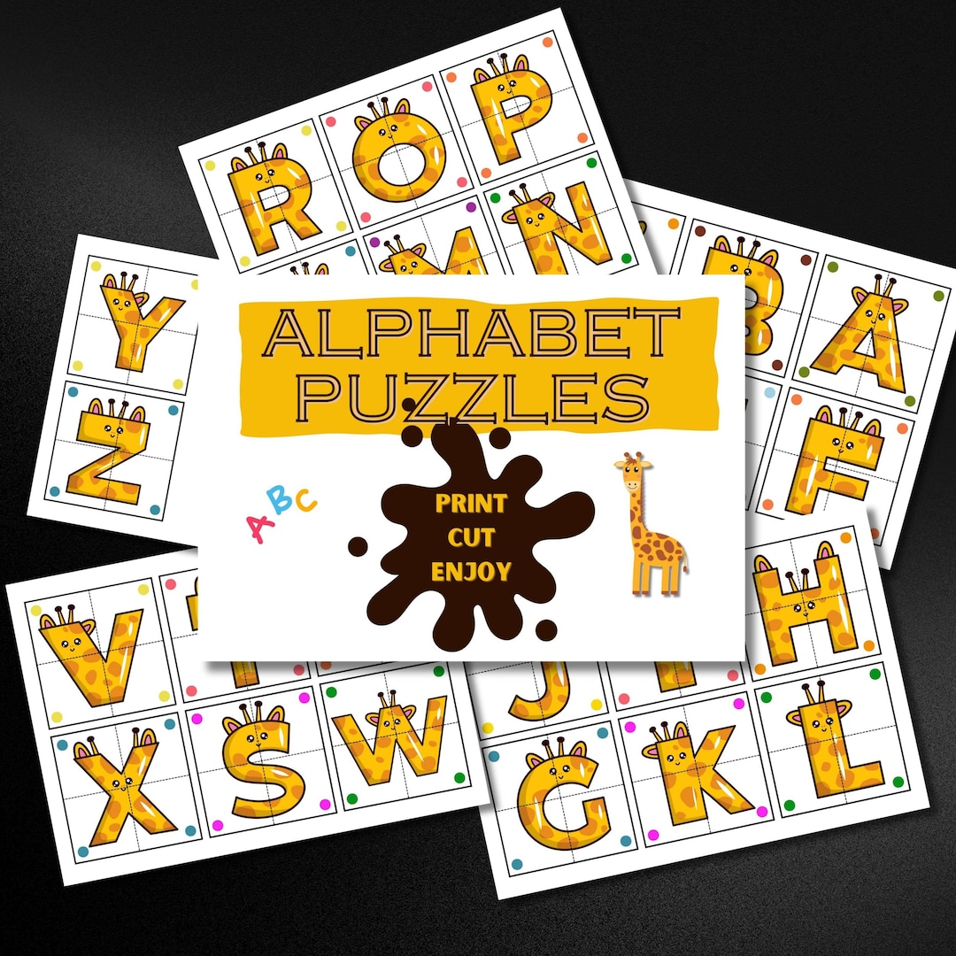 Alphabet Letter Puzzles Printable Etsy