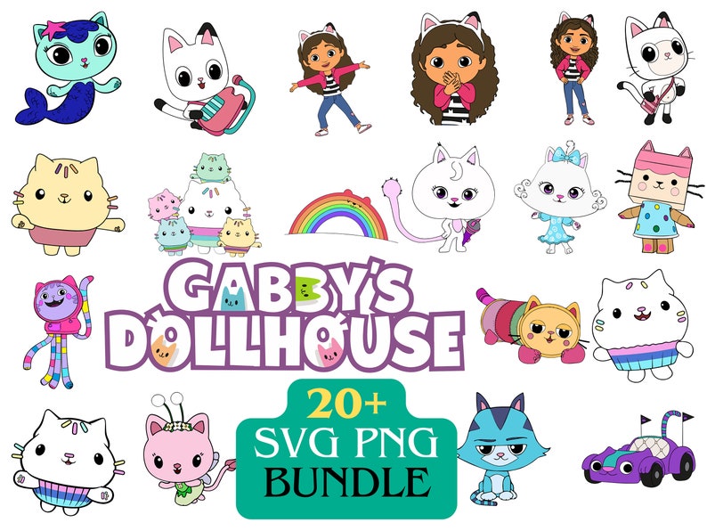 Gabbys Dollhouse SVG Bundle Gabbys Dollhouse Font Svg Gabbys