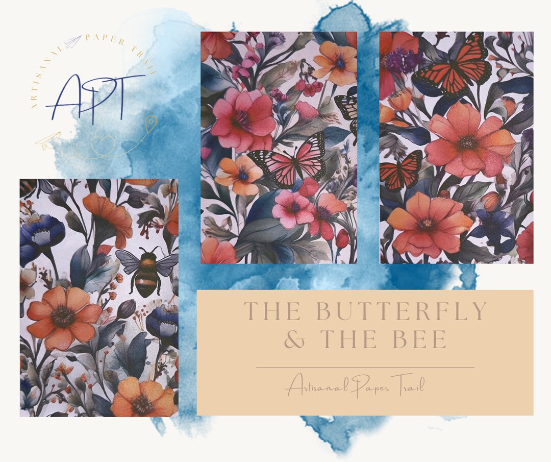 The Butterfly & the Bee set of 3 - Etsy