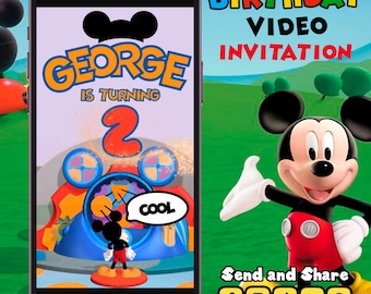 Mickey Mouse Birthday video Invitation,Mickey Mouse Invitation,Mickey Party Animated Invitations,Mickey Mouse personalised invitation video