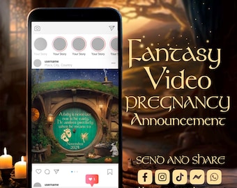 Fantasy Pregnancy Announcement,Gender Reveal Social Media Announcement,Lord Ring Pregnancy Announcement,Boy or Girl Gender Reveal