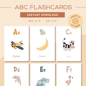 ABC Flashcards | Alphabet Educational Montessori Flashcards, Homeschool Resources, Preschool Letters, Teacher Printables, Classroom Supplies