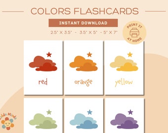 Colors Flashcards | Preschool Printable, Montessori Toddler, Educational Cards, Homeschool Printables, Kindergarten Classroom Activities