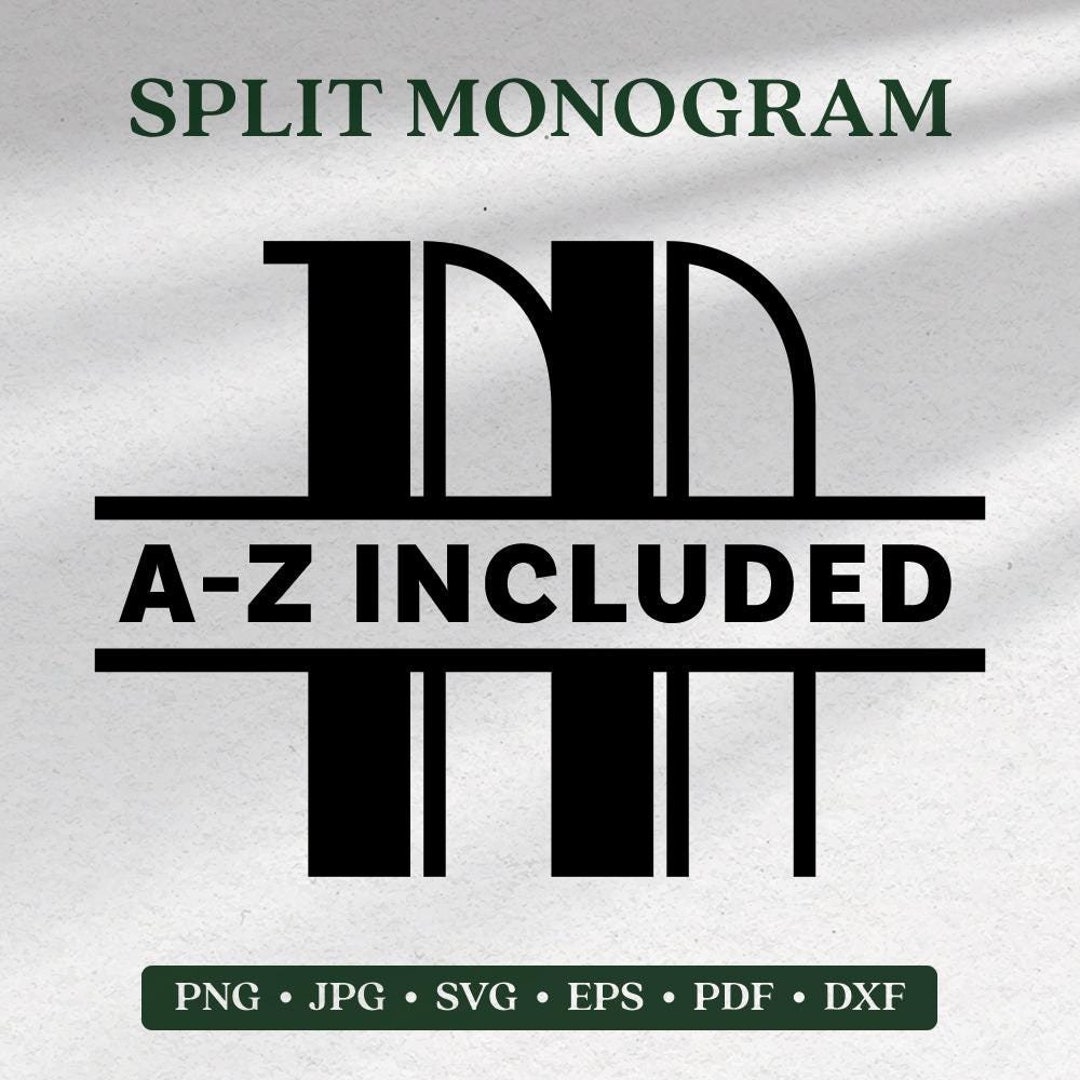 Split Monogram | High-res Digital Download | Instant Download for ...