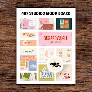 Mood Board Template | Editable Canva & Adobe InDesign Files | Brand Mood Board for Branding Projects