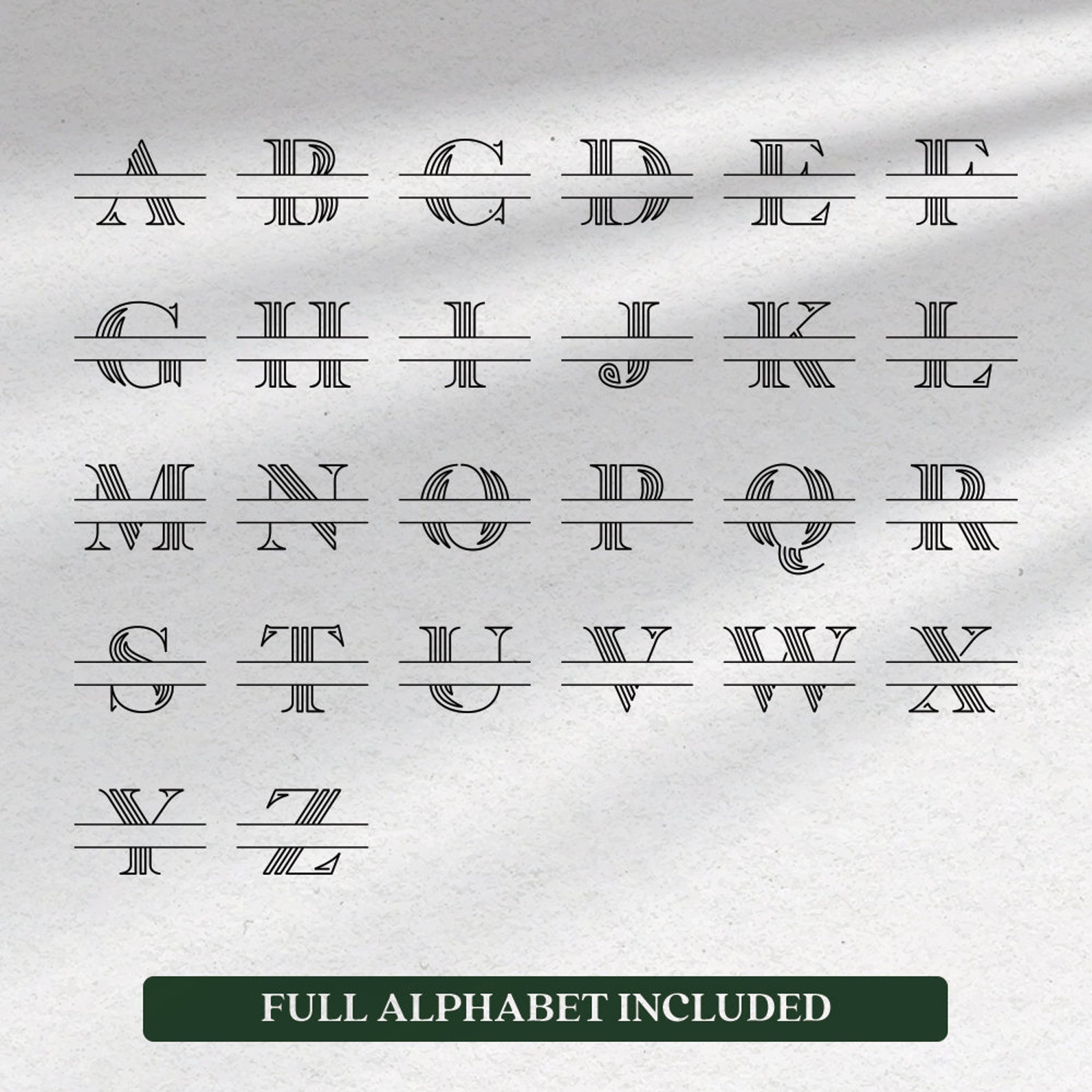 Split Monogram | High-res Digital Download | Instant Download for ...