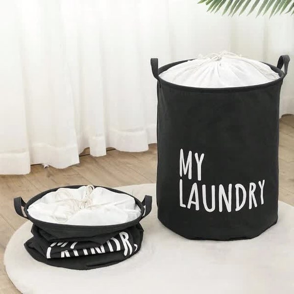 Large Foldable Drawstring Laundry Basket