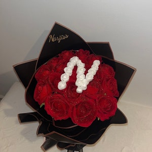 Glittery initial bouquet image 6