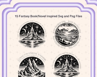 15 In My Fantasy Era Book Lovers, science-fiction Fantasy Fae World Svg png, amateurs de livres fantastiques, couple de livres fantastiques dansant, pour les étoiles qui écoutent