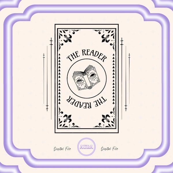 The Reader Tarot Card Book Lover Fantasy Book Svg Png, Fantasy Reader Svg, In My Fantasy Era Svg Png, Digital Sticker, T-Shirt Design