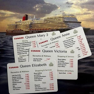 Cunard Cruise Card | Queen Elizabeth | Queen Anne | Queen Mary 2 | Queen Victoria | UK