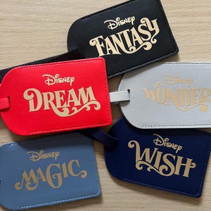 ディズニークルーズライン ラゲッジタグ | ドリーム | マジック | ウィッシュ | ファンタジー | ワンダー | デッキカードを追加 | フィッシュエクステンダーギフト