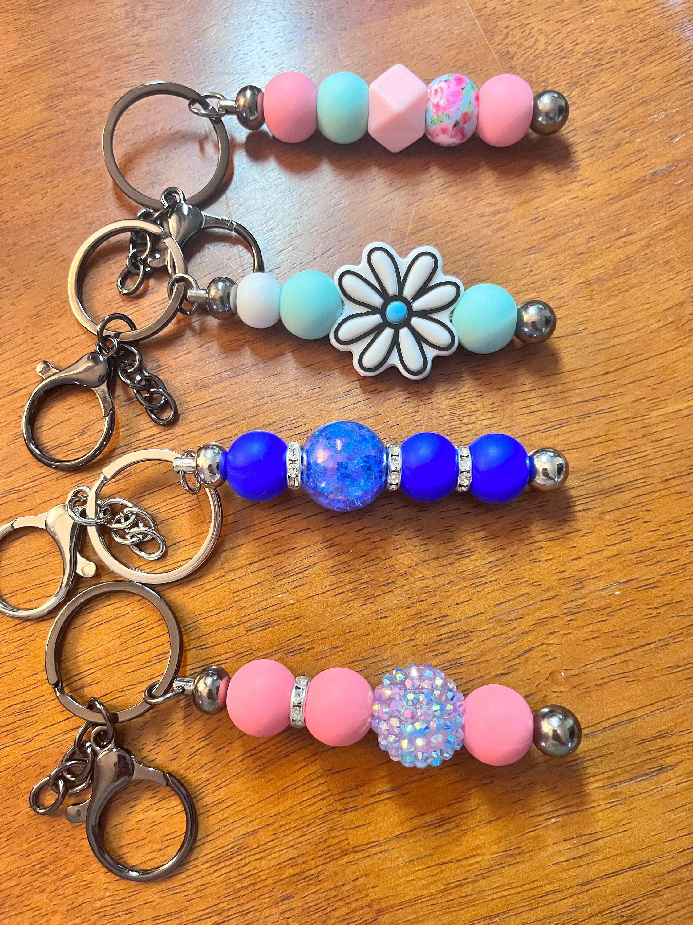 Beaded Single Key Chain Custom - Etsy