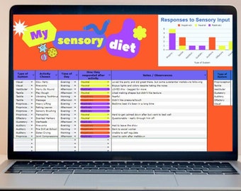 Sensory Input Tracker – Sensory Diet Log, Autism & SPD (Digital Download)