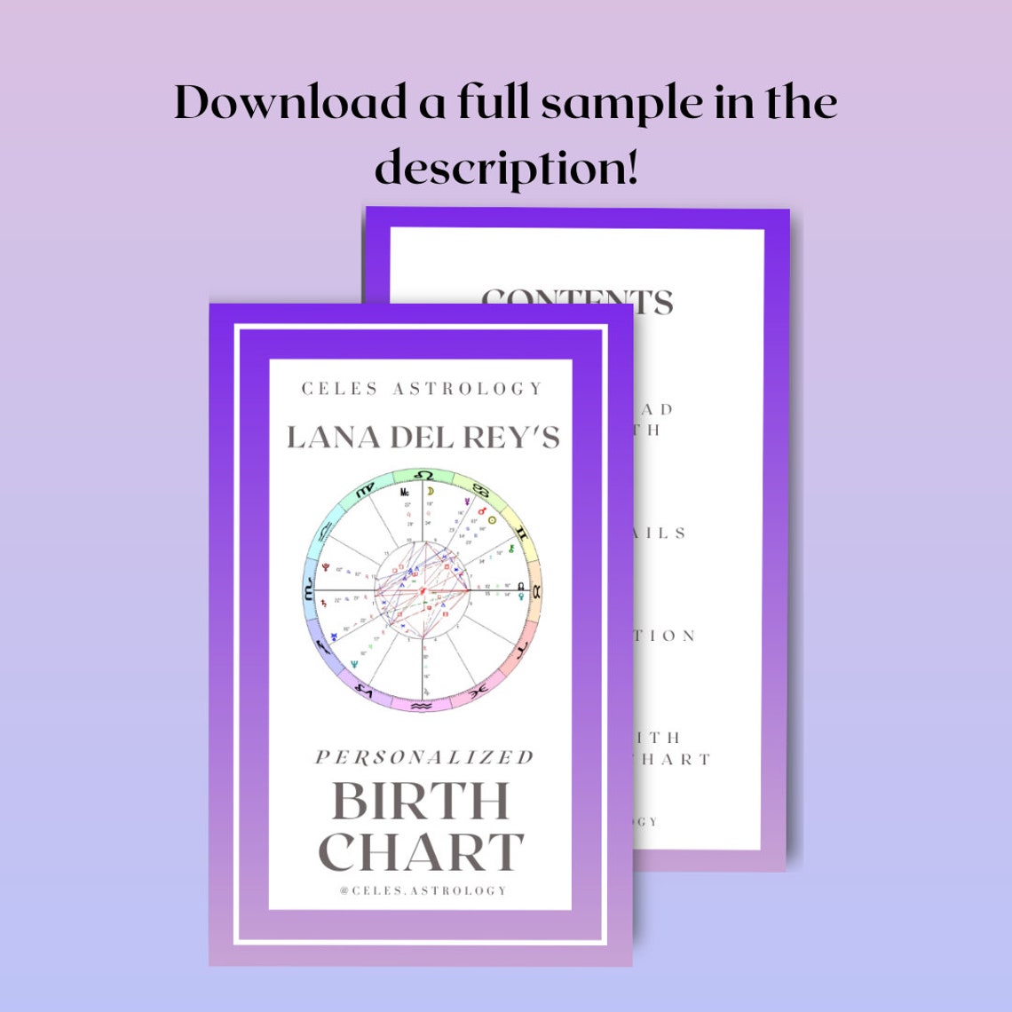 30 Page In-depth Birth Chart Reading, Full Astrology Natal Chart Report ...