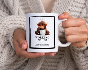 Monkey Mug, - Perfect Gift - Work team Gift, 330 ml ceramic mug