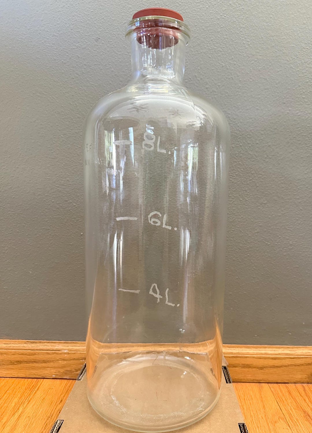 VTG Glass Apothecary 8 Liter Hand Blown Solution Bottle, Antique Pyrex ...