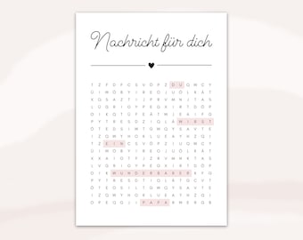 You're going to be a wonderful dad crossword puzzle | Announce pregnancy | Digital PDF download