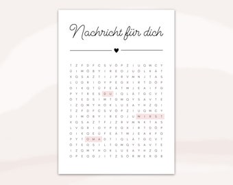 Du wirst Oma Kreuzworträtsel | Schwangerschaft verkünden | Digitaler PDF Download