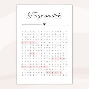 ¿Quieres ser mi madrina? Crucigrama con pregunta | Descarga de PDF digitales