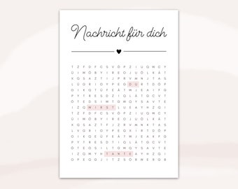 Du wirst Tante Kreuzworträtsel | Schwangerschaft verkünden | Digitaler PDF Download