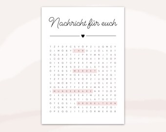 Je zult geweldige grootouders zijn kruiswoordraadsel | Zwangerschap Geboorte kondigt baby aan | Digitale PDF-download