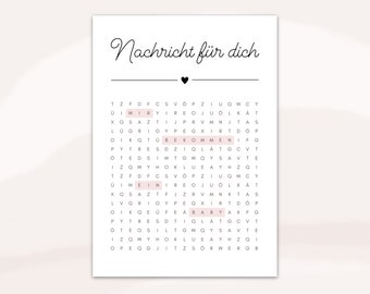 Wir bekommen ein Baby Kreuzworträtsel | Schwangerschaft verkünden | Digitaler PDF Download