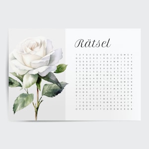 Vale crucigrama personalizable | Vale creativo o regalo especial de cumpleaños | Descarga digital A4 PDF