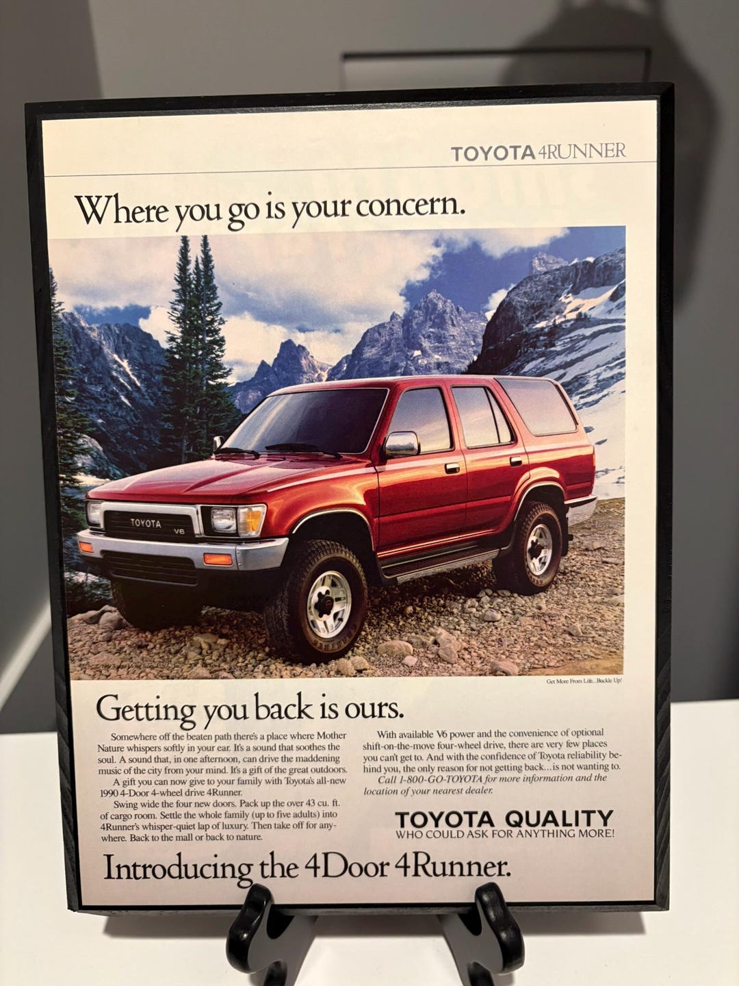 1990 Toyota 4runner (N120/N130) Magazine Ad Plaque - Lifestyle Wall Art ...