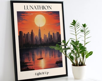 Lunathion Crescent City Poster: Sarah J Maas SJM Art