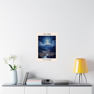 3-Poster Velaris, Terrasen, und Lunathion Art Set | Sarah J Maas Kunstwerk Bild 7