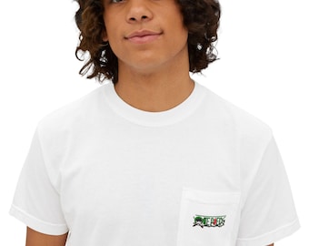 Zoro One Piece T-Shirt Plain Back | Straw Hat Pirates Pocket Tee