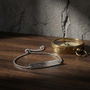 Pulsera Fourth Wing Wingleader / Pulsera ajustable Fourth Wing grabada